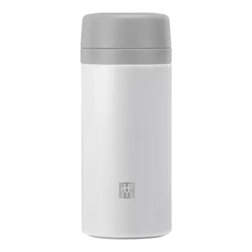ZWILLING Thermo | tea és gyümölcs tárolóüveg 420 ml | rozsdamentes acél | fehér-szürke