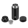 ZWILLING Thermo | tea és gyümölcs tárolóüveg 420 ml | rozsdamentes acél | fekete
