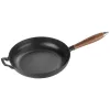 Staub serpenyő | fekete | kerek | 28 cm