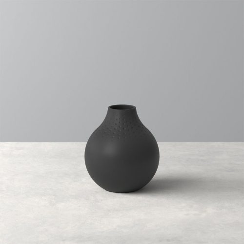 Manufacture Collier noir fekete váza Perle No.3 11x11x12cm