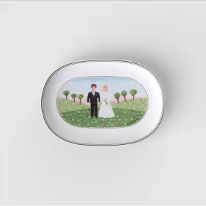 Design Naif Esküvő ováltálka 16 cm