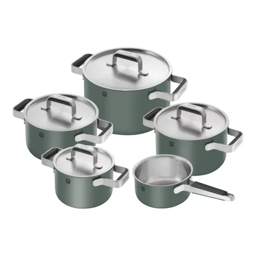 ZWILLING Pure | edénykészlet 5 darabos | kerek | 18/10 rozsdamentes acél | zöld