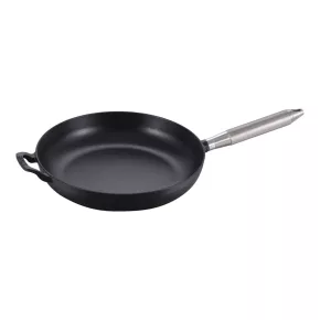  Staub Pans | serpenyő T fogantyúval 28 cm | öntöttvas | fekete | kerek