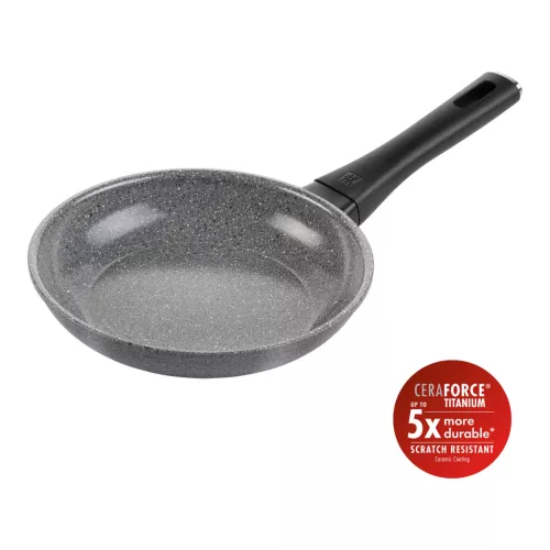 ZWILLING Terreno Plus kerámia | serpenyő 24 cm | kerek | aluminium | titánnal megerősített tapadásmentes kerámia bevonat