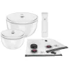 ZWILLING Fresh & Save tálak | vákuum tálak starter szett M/L |5 darabos | Grey Line | boroszilikát üveg