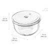 ZWILLING Fresh & Save tálak | vákuum tálak starter szett M/L |5 darabos | Grey Line | boroszilikát üveg