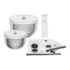ZWILLING Fresh & Save tálak | vákuum tálak starter szett M/L |5 darabos | Grey Line | rozsdamentes acél