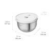 ZWILLING Fresh & Save tálak | vákuum tálak starter szett M/L |5 darabos | Grey Line | rozsdamentes acél