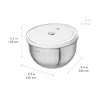 ZWILLING Fresh & Save tálak | vákuum tálak starter szett M/L |5 darabos | Grey Line | rozsdamentes acél