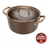 ZWILLING MILANO alumínium fazék üvegfedéllel, 24 cm, barna