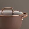 ZWILLING MILANO alumínium fazék üvegfedéllel, 24 cm, barna