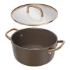 ZWILLING MILANO alumínium fazék üvegfedéllel, 24 cm, barna