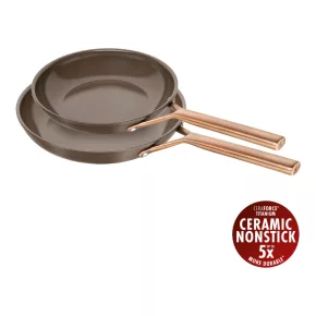   ZWILLING MILANO 2 darabos alumínium serpenyőkészlet, 28 cm barna