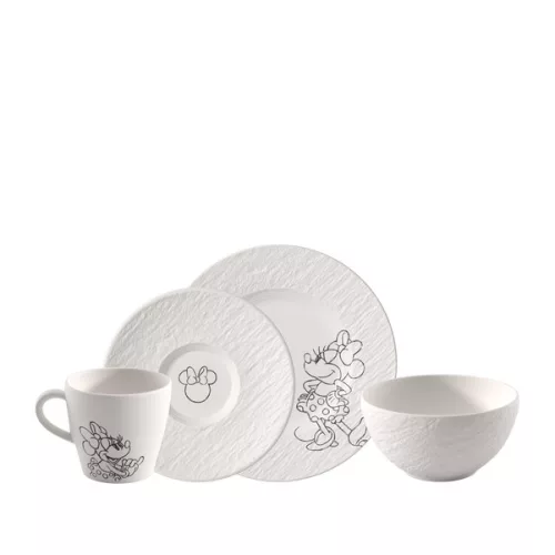 Manufacture Rock Blanc - Mickey Mouse reggeliző szett 1 személyes 4 részes
