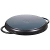 Staub öntöttvas kerek grillserpenyő fekete 1,2 l 30 cm
