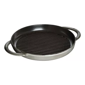Staub öntöttvas kerek grillserpenyő fekete 1,2 l 30 cm