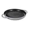 Staub öntöttvas kerek grillserpenyő fekete 1,2 l 30 cm