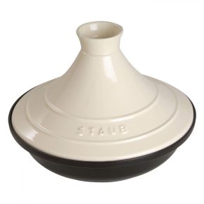   Staub öntöttvas tajine | fekete-krémszinű | kerek | 28 cm