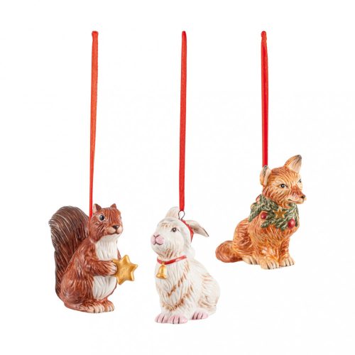 Nostalgic Ornaments karácsonyfadísz erdei állatok 3 darabos - 7x6 cm