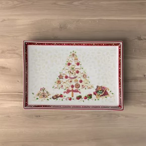 Winter Bakery Delight szögletes süteményes tál 39x26,5cm