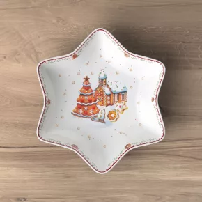   Winter Bakery Delight csillagtálka Mézeskalács házak 24,5cm