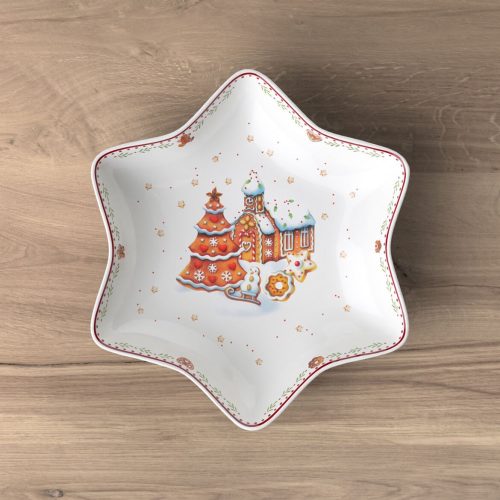 Winter Bakery Delight csillagtálka Mézeskalács házak 24,5cm