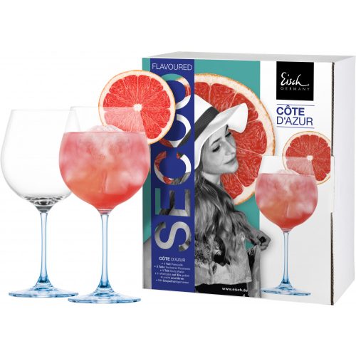 Eisch SECCO FLAVOURED 2 db Côte d'Azur koktélos pohár díszdobozban 6,3dl 220 mm