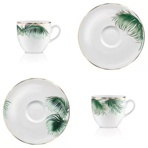 Livia 2 db csésze + 2 db csészealj készlet porcelán 0,2l