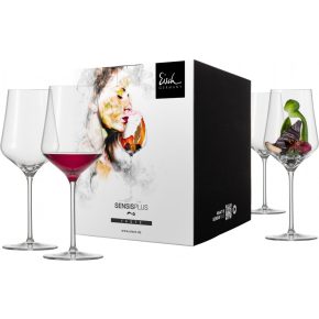   Eisch SKY SENSISPLUS 4 db vörösboros pohár díszdobozban 4,9dl 239 mm