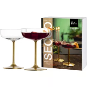   Eisch SECCO FLAVOURED 2 db pezsgős, koktélos pohár arany díszdobozban 2,5dl 155 mm