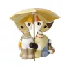 R. Wachtmeister Cats Amici sotto l'ombrello figura porcelán  12 cm