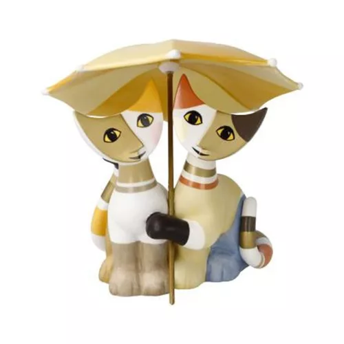 R. Wachtmeister Cats Amici sotto l'ombrello figura porcelán  12 cm