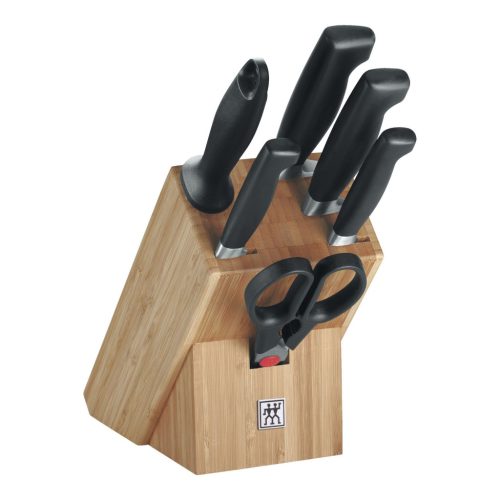 ZWILLING FOUR STAR | késblokk szett 7 darabos | bambusz | natúr
