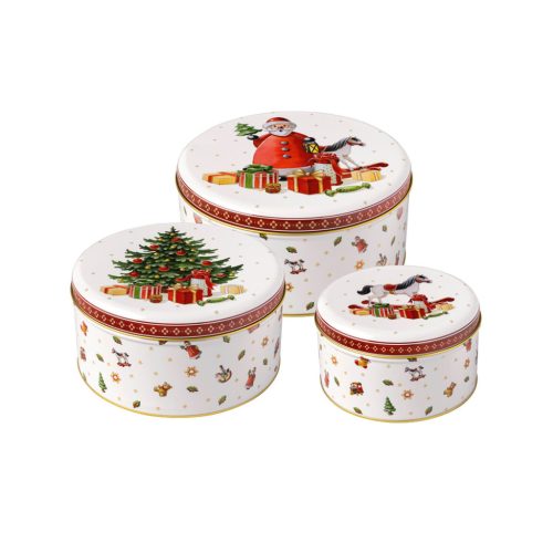 Winter Collage Accessoires fém süteményesdoboz készlet 3 darabos