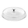 Staub  | fedő íves 30 cm | kerek | üveg | átlátszó