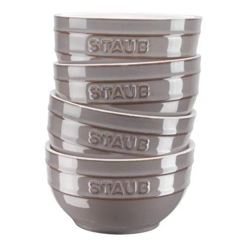 Staub kerámia | tál szett 14 cm |4 darabos | antikszürke | kerámia