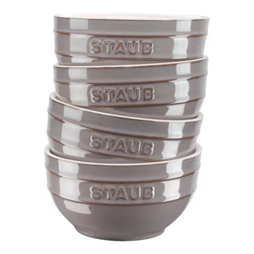 Staub kerámia | tál szett 12 cm |4 darabos | antikszürke | kerámia