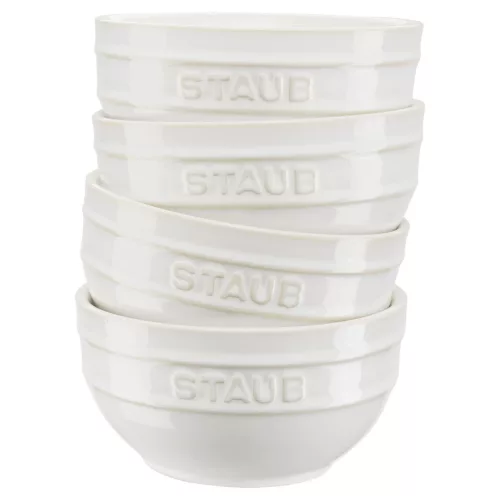 Staub kerámia | tál szett 12 cm |4 darabos | elefántcsont | kerámia