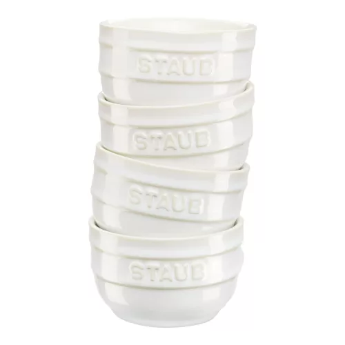 Staub kerámia | Ramekin szett 9 cm |4 darabos | elefántcsont | kerámia