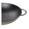 Staub Specialties | Wok üvegfedővel 37 cm | kerek | öntöttvas | grafitszürke