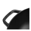 Staub Specialties | Wok üvegfedővel 30 cm | kerek | öntöttvas | fekete