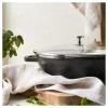 Staub Specialties | Wok üvegfedővel 30 cm | kerek | öntöttvas | fekete