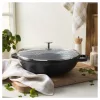 Staub Specialties | Wok üvegfedővel 30 cm | kerek | öntöttvas | fekete