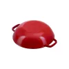 Staub Specialties | Wok üvegfedővel 30 cm | kerek | öntöttvas | cherry