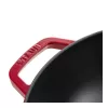 Staub Specialties | Wok üvegfedővel 30 cm | kerek | öntöttvas | cherry