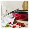 Staub Specialties | Wok üvegfedővel 30 cm | kerek | öntöttvas | cherry