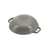Staub Specialties | Wok üvegfedővel 30 cm | kerek | öntöttvas | grafitszürke