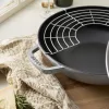 Staub Specialties | Wok üvegfedővel 30 cm | kerek | öntöttvas | grafitszürke