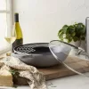 Staub Specialties | Wok üvegfedővel 30 cm | kerek | öntöttvas | grafitszürke