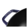 Staub Specialties | Wok üvegfedővel 30 cm | kerek | öntöttvas | sötétkék